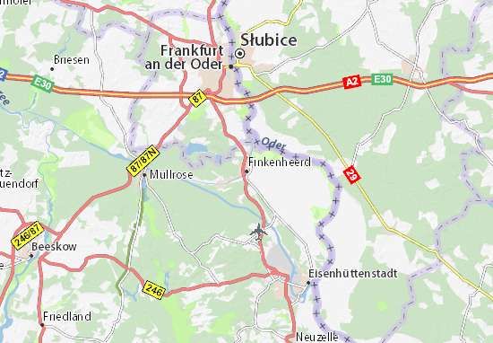 Karte Stadtplan Finkenheerd