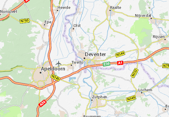 Karte Stadtplan Deventer