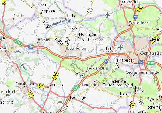 Karte Stadtplan Laggenbeck