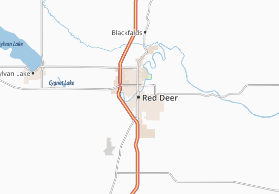 Kaart Plattegrond Red Deer