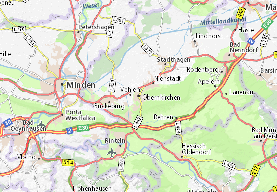 Karte Stadtplan Obernkirchen