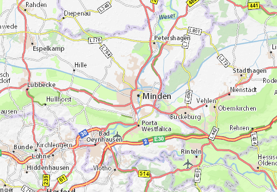 Karte Stadtplan Minden