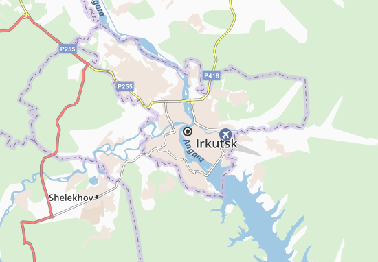 Mapa Irkutsk