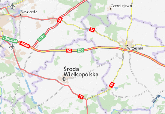Karte Stadtplan Dominowo