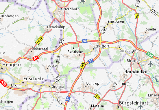 Karte Stadtplan Bad Bentheim