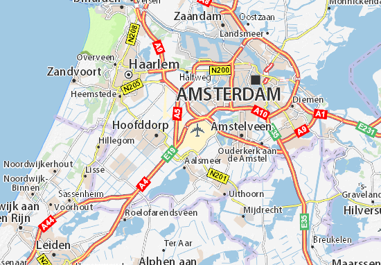 Karte Stadtplan Schiphol