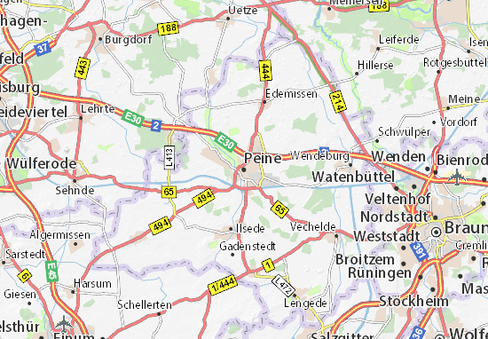 Karte Stadtplan Peine