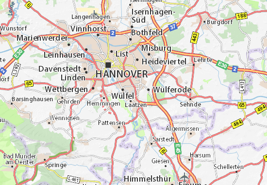 Mapa Messegelände Hannover