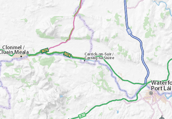 Karte Stadtplan Carrick-on-Suir