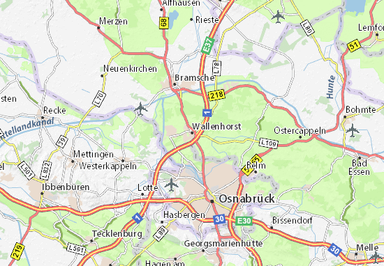 Karte Stadtplan Wallenhorst