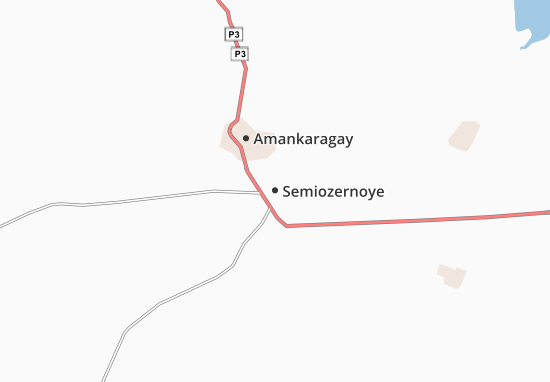 Mapa Semiozernoye