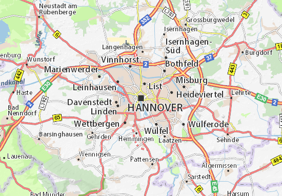 hanover karta Map of Hanover   Michelin Hanover map   ViaMichelin hanover karta