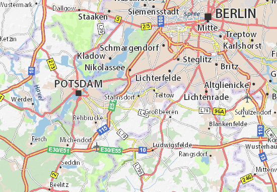 Karte Stadtplan Stahnsdorf