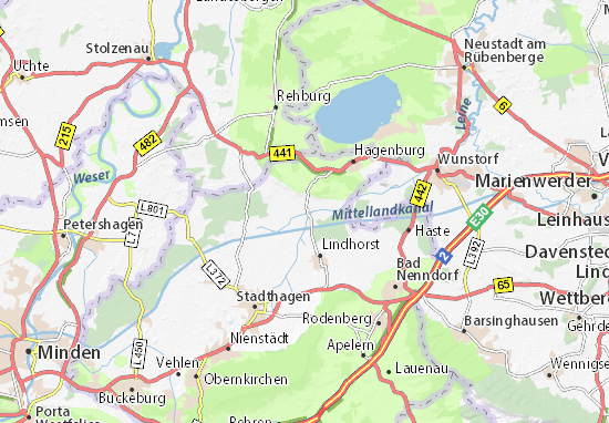 Karte Stadtplan Sachsenhagen