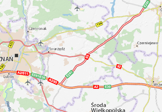 Karte Stadtplan Kostrzyn