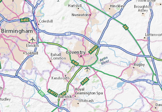 Kaart Plattegrond Coventry