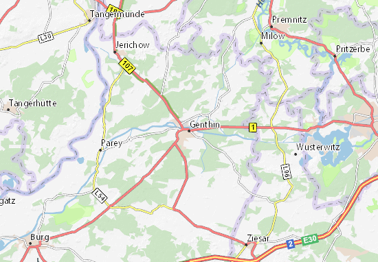 Karte Stadtplan Genthin