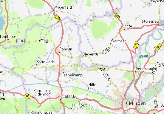 Karte Stadtplan Diepenau