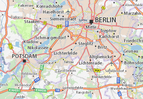 Karte Stadtplan Lichterfelde