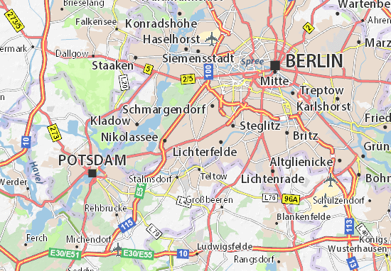 Kaart Plattegrond Zehlendorf