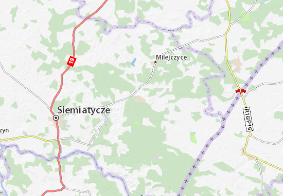 Karte Stadtplan Nurzec-Stacja