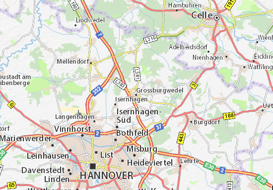 Karte Stadtplan Grossburgwedel