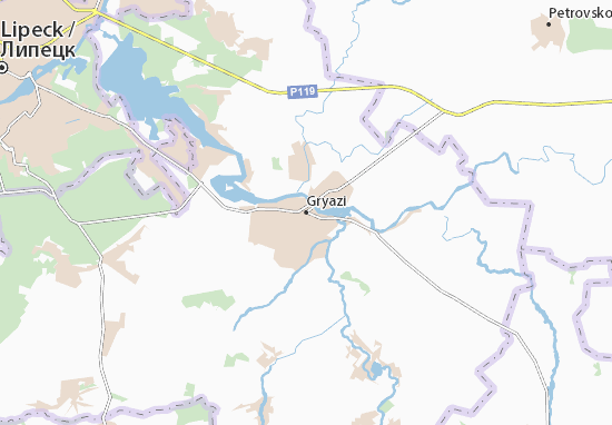 Kaart Plattegrond Gryazi