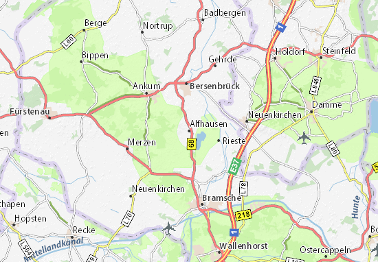 Karte Stadtplan Alfhausen