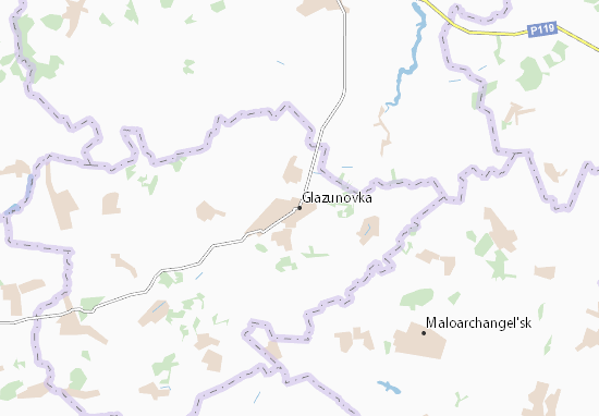 Karte Stadtplan Glazunovka