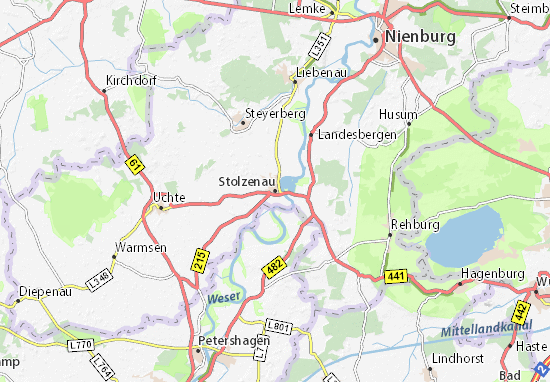 Karte Stadtplan Stolzenau