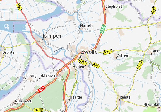Kaart Plattegrond Zwolle