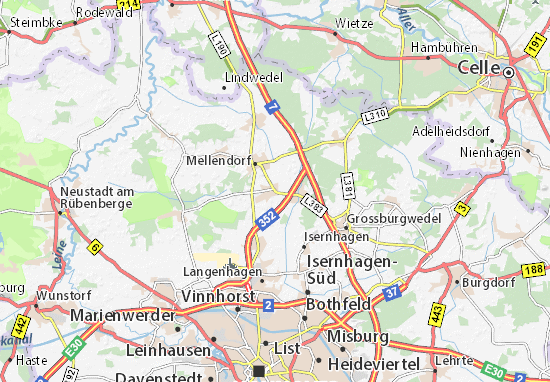 Karte Stadtplan Bissendorf