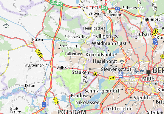 Karte Stadtplan Falkensee