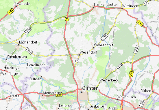 Kaart Plattegrond Wesendorf