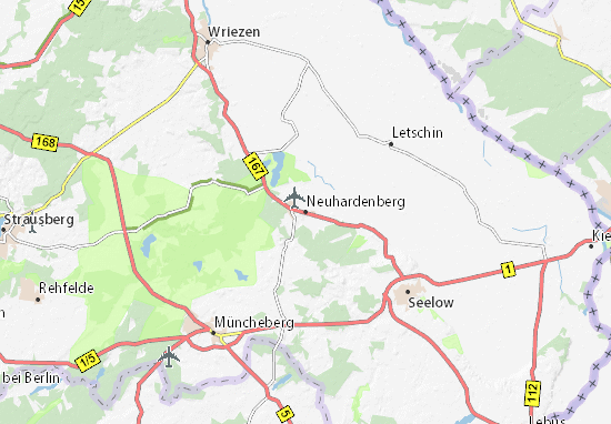 Carte-Plan Neuhardenberg