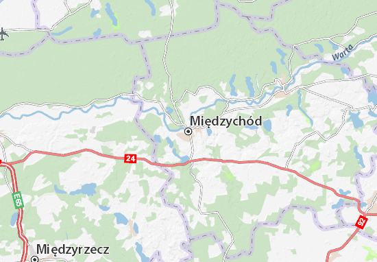 Kaart Plattegrond Międzychód