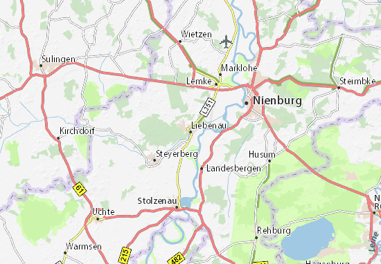 Kaart Plattegrond Liebenau