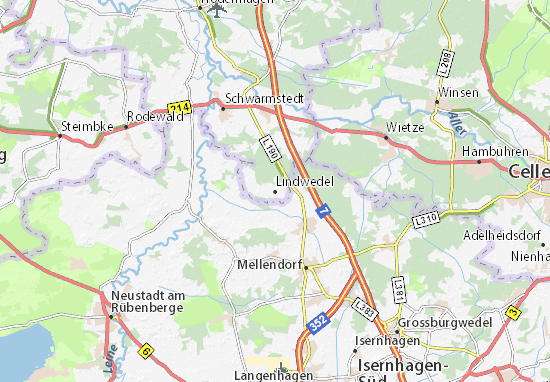 Karte Stadtplan Lindwedel