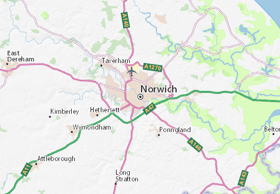 Kaart Plattegrond Norwich