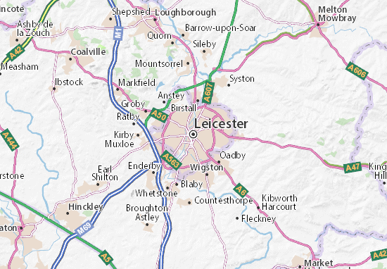 Mapas-Planos Leicester