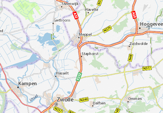 Kaart Plattegrond Staphorst