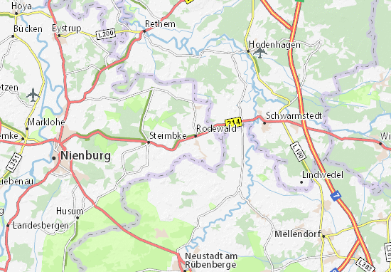 Karte Stadtplan Rodewald