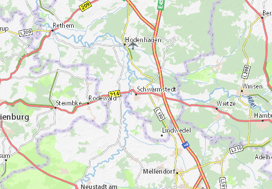 Kaart Plattegrond Schwarmstedt