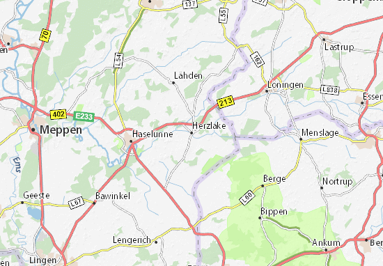 Karte Stadtplan Herzlake
