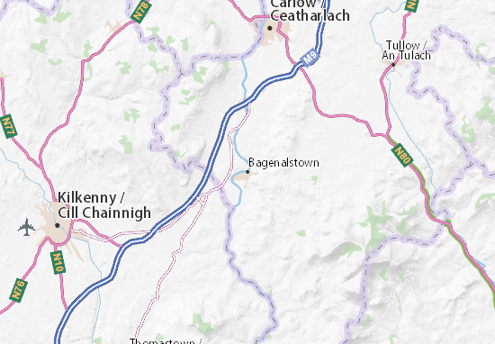 Kaart Plattegrond Bagenalstown