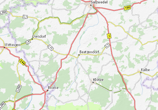 Kaart Plattegrond Beetzendorf