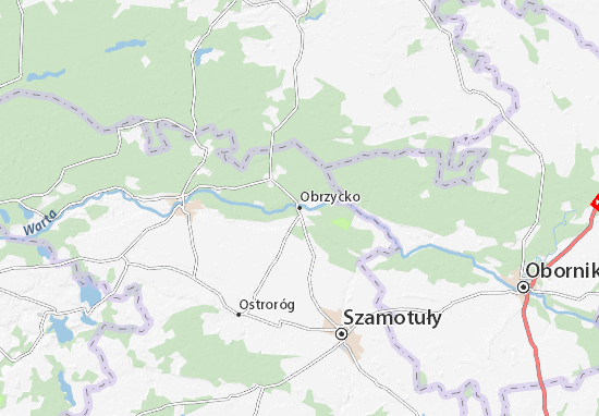 Kaart Plattegrond Obrzycko
