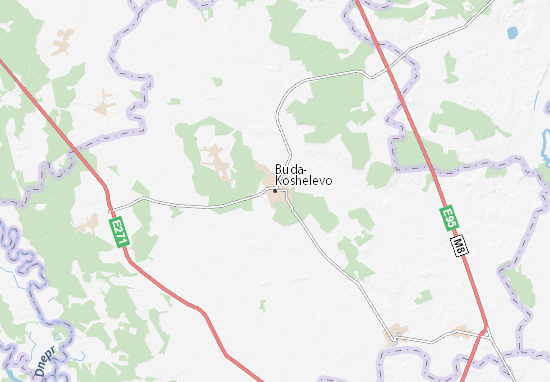 Karte Stadtplan Buda-Koshelevo