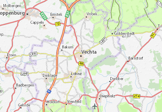 Karte Stadtplan Vechta