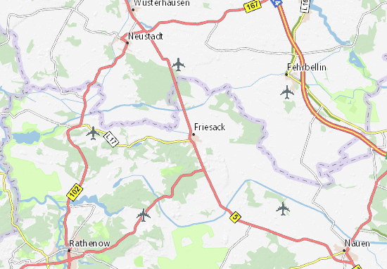 Karte Stadtplan Friesack